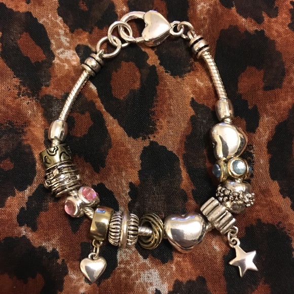 Silver-tone Charm Bracelet. - Picture 1 of 5